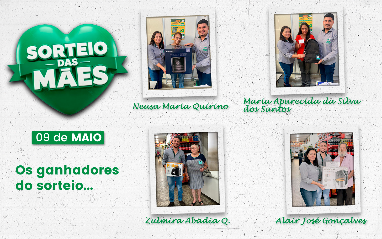 Confira os ganhadores do Sorteio Especial de Dia das Mães do Supermercado do Sindicato STR