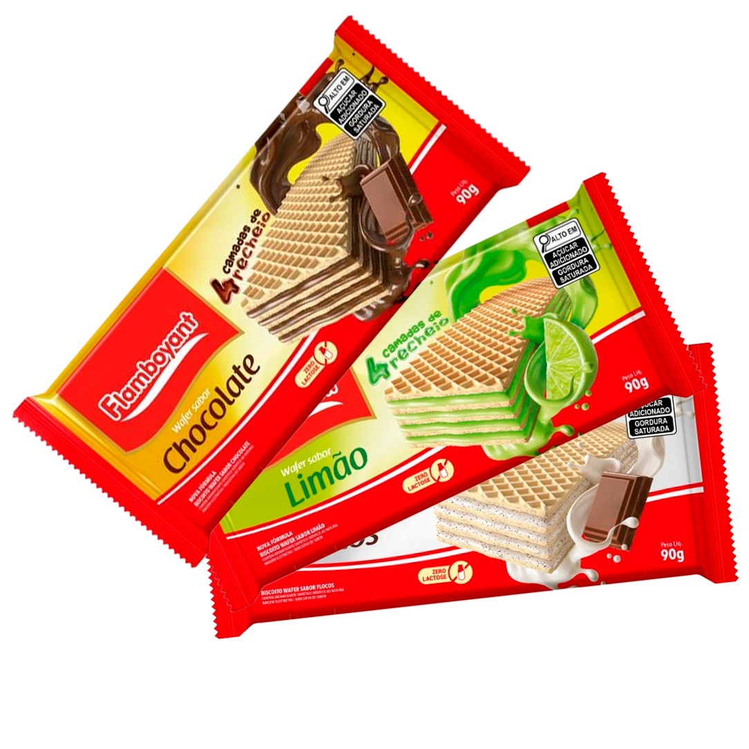 Biscoito Flamboyant Wafer 90gr