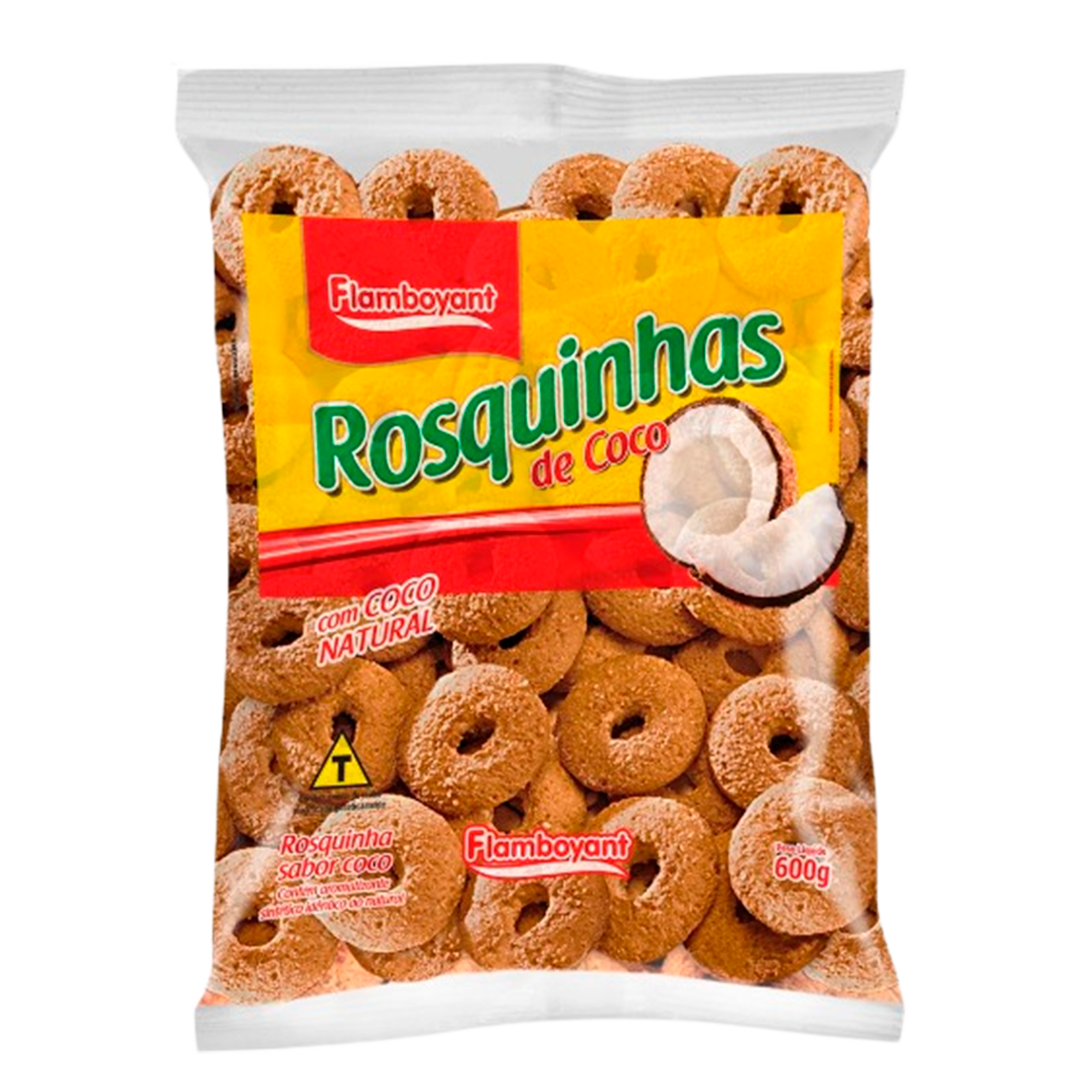 Biscoito Flamboyant Rosquinha De Coco 600gr