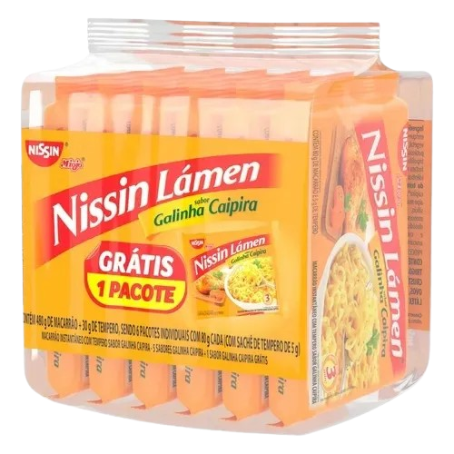 Lamén Nissin Galinha Caipira 80gr C/6un