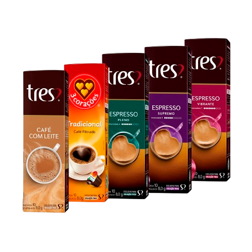 Cápsulas De Café 3 Corações 10un Sabores