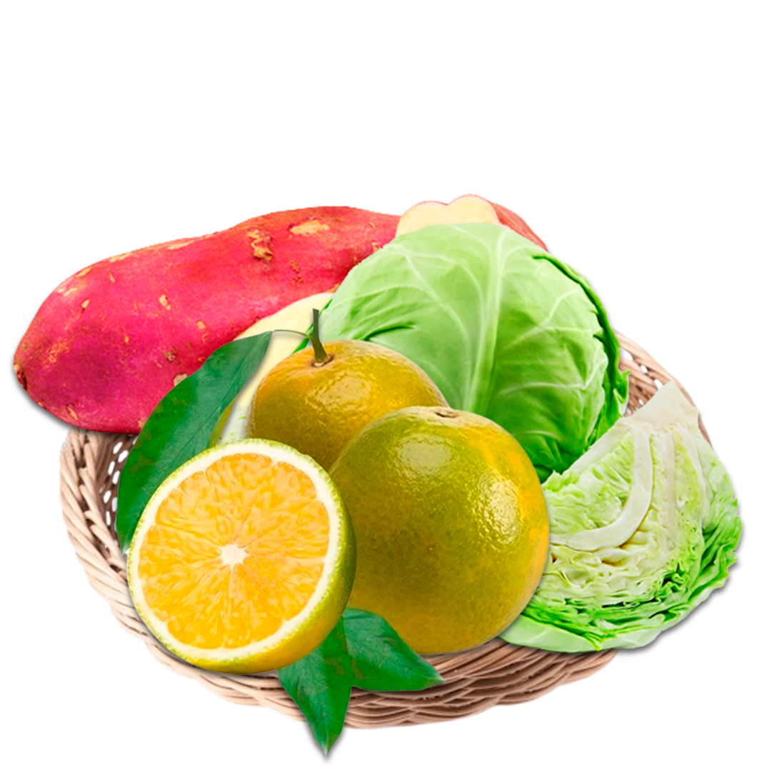 Laranja, Batata Doce E Repolho Verde
