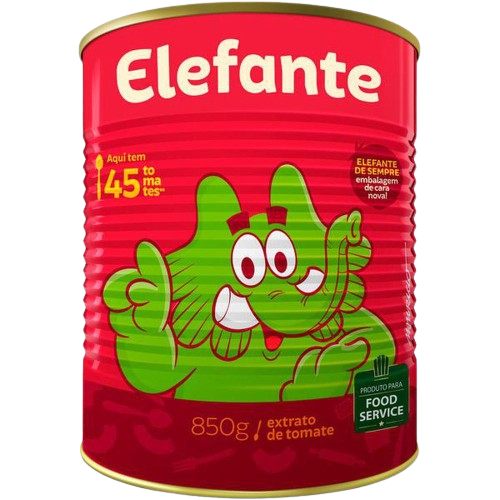 Extrato De Tomate Elefante Lata 850gr